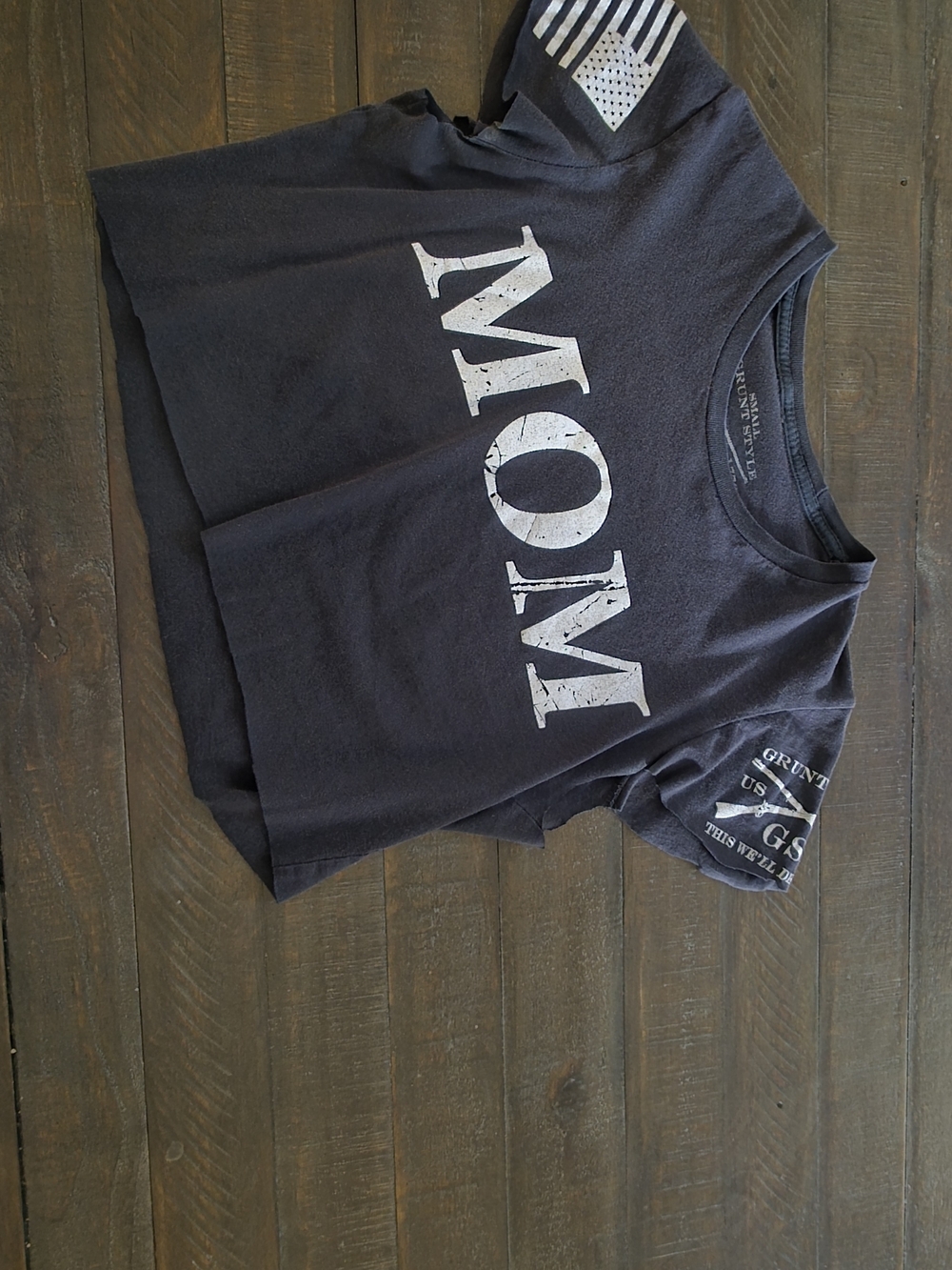 MOM Graphic Tee And Crop Top And Shorts Set